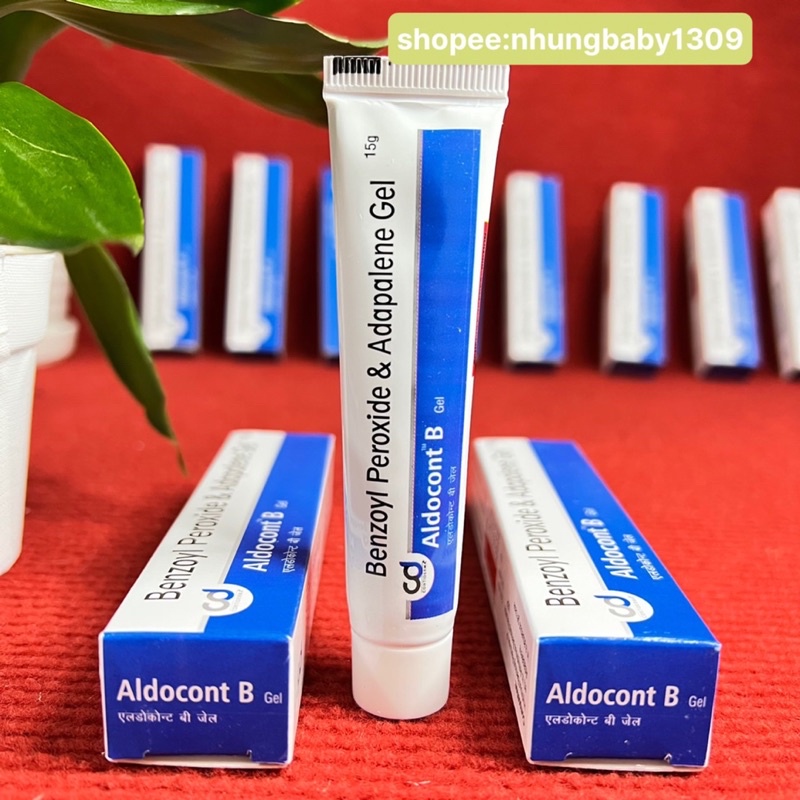 Kem Aldocont B , adapalene . benzoyl giảm mụn