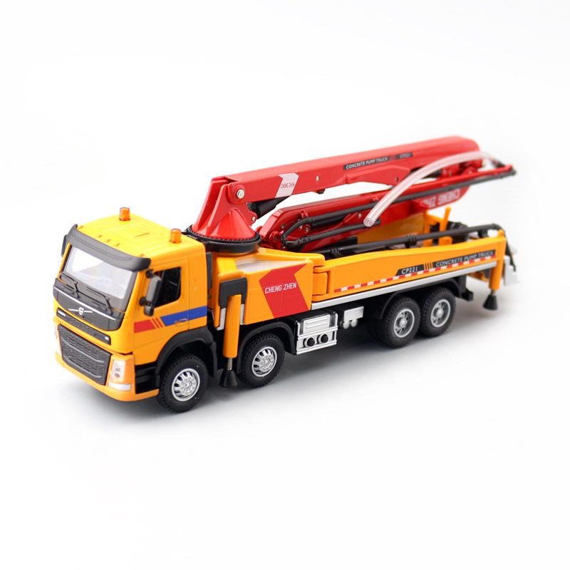 Mô Hình Xe Tải Bơm Bê Tông Tỉ Lệ 1: 50 &amp; Bộ Sưu Tập Ánh Sáng Quà Tặng Cho Trẻ Em BAUO