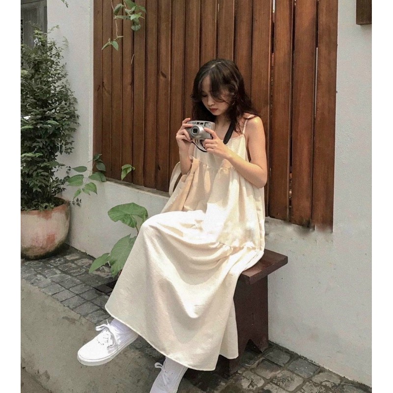 Đầm hai dây babydoll xinh 🍀