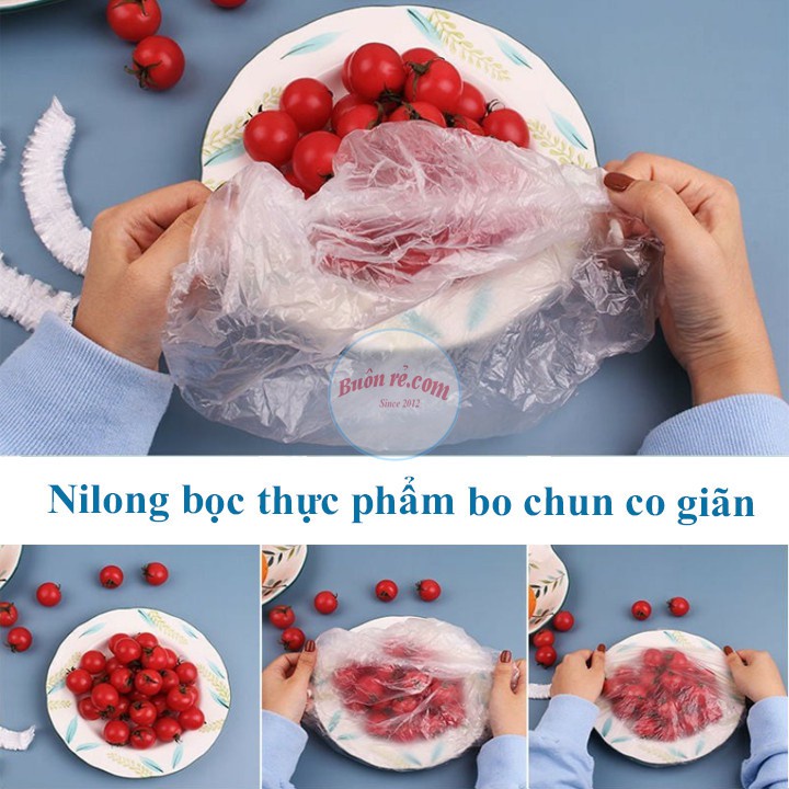 Túi 100 màng bọc thực phẩm có chun có giãn tái sử dụng siêu tiết kiệm