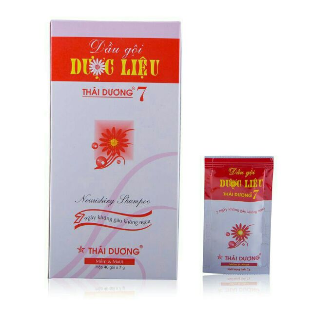Dầu gội thái dương 7 hộp 40 gói ( dạng gói rất tiện lợi) LẺ 1 HỘP - COMBO 2 HỘP HÀNG CHÍNH HÃNG