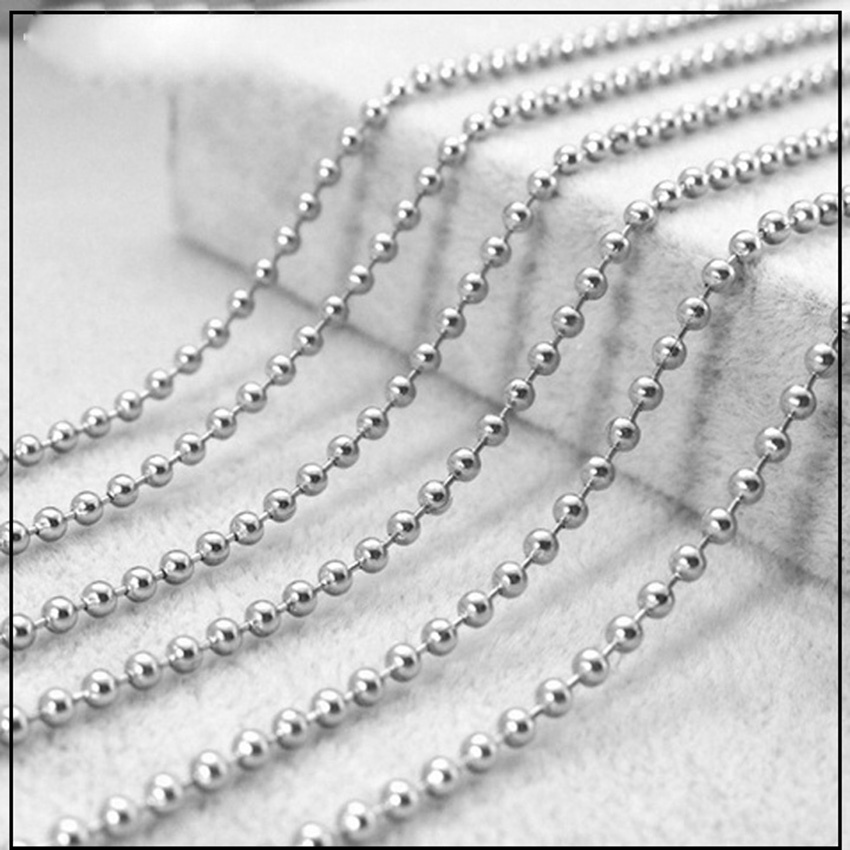 Dây chuyền nam nữ inox không gỉ dây bi nhiều size - Măng's House D020