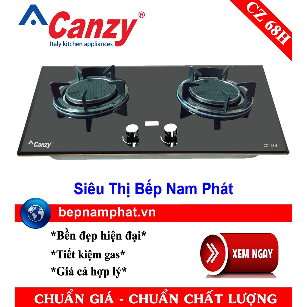 Bếp gas âm hồng ngoại Canzy CZ 68H Hàng chính hãng