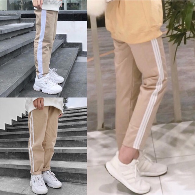 [Mã FADIRECT20 giảm 20K đơn 150K] Quần Basic Kaki 2 Line & 1 Line Unisex