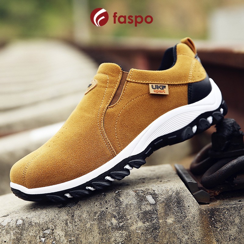 Giày lười phong cách thể thao nam loại cao cấp FASPO 009 (Màu Vàng)