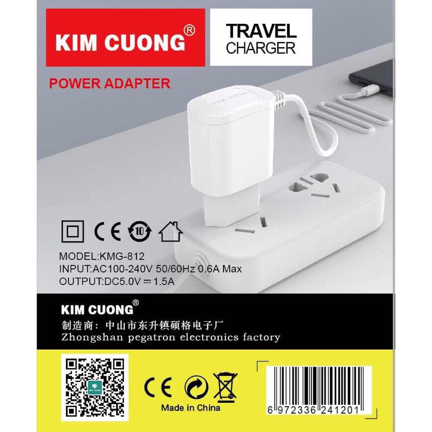 Bộ sạc điện thoại, sạc nhanh ip ss 812 liền dây - Việt Linh Store