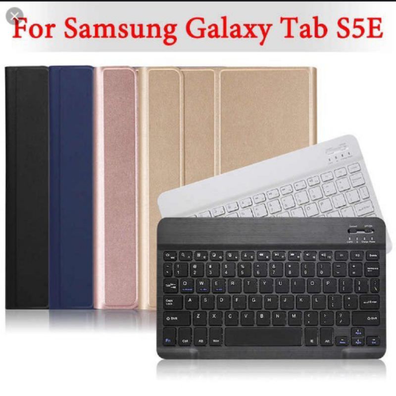 Bàn phím bluetooth Samsung T725, T720, Galaxy Tab S5E, kèm bao da sang chảnh