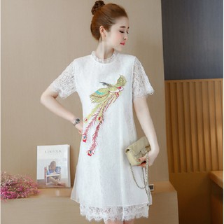 Đầm bầu ren 3 lớp chất đẹp AZUNO