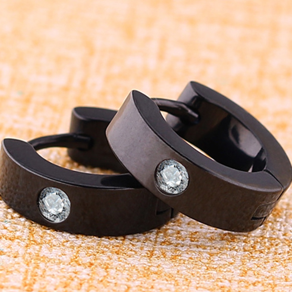 Khuyên Tai Tròn Bằng Thép Titan Chất Lượng Cao Cho Nữ