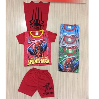 Combo 3Bộ thun siêu nhân có áo choàng 7-12kg