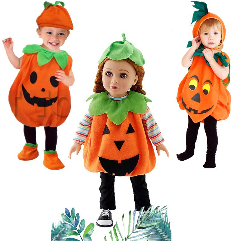 2022 Kid Halloween Pumpkin Costume Toddler Baby Childern Cosplay Girl Boy Fancy Dress gift