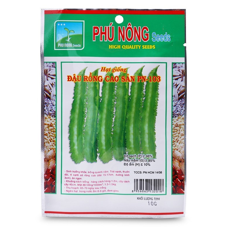 Hạt giống đậu rồng cao sản PN-103 (10gr) cây sinh trưởng khỏe, trồng quanh năm (Vườn Sài Gòn - Vuon Sai Gon)