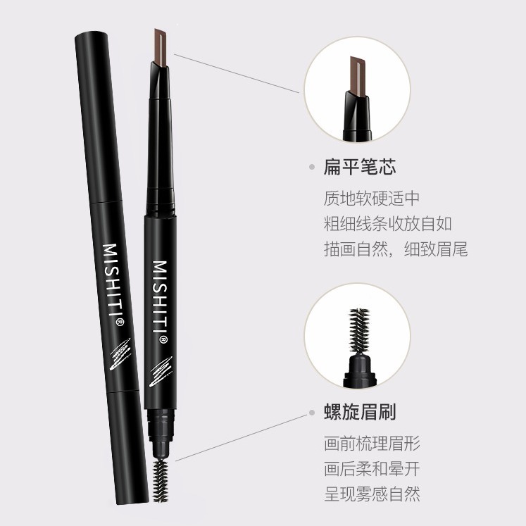 [Hàng mới về] Bút Chì Kẻ Lông Mày Thiết Kế Hai Đầu Chống Thấm Nước Và Mồ Hôi Tự Nhiên Cao Cấp Cho Nữ | BigBuy360 - bigbuy360.vn