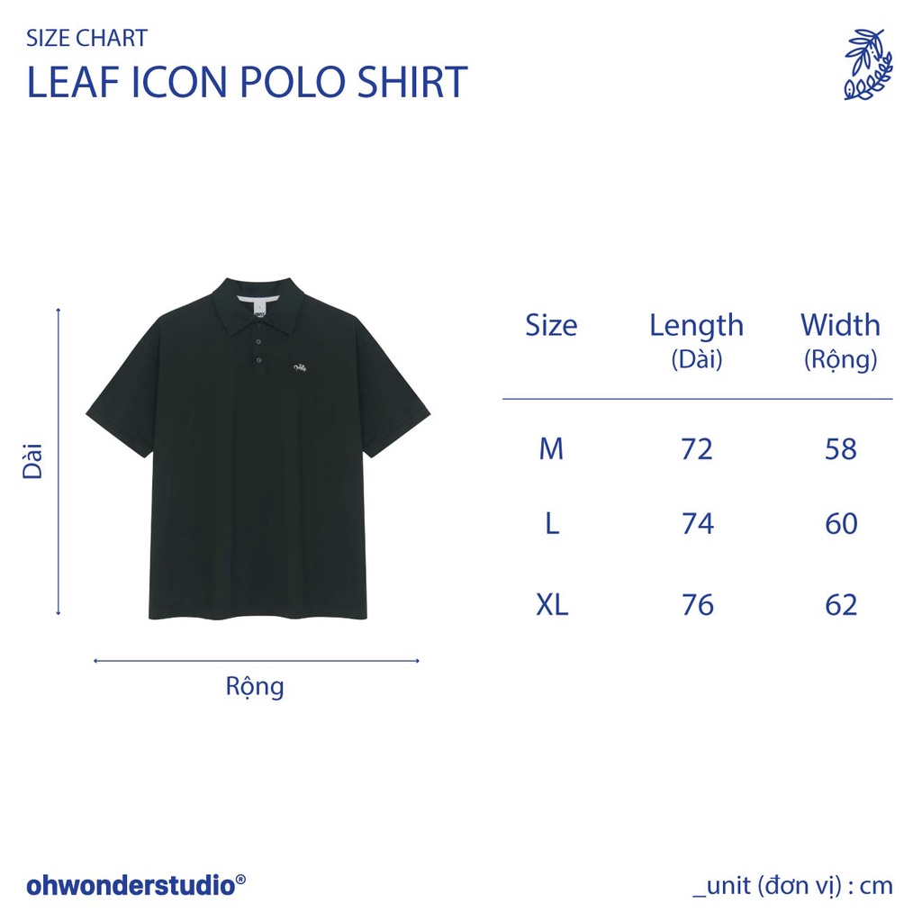 Áo thun Oh Wonder Studio Leaf Icon Polo