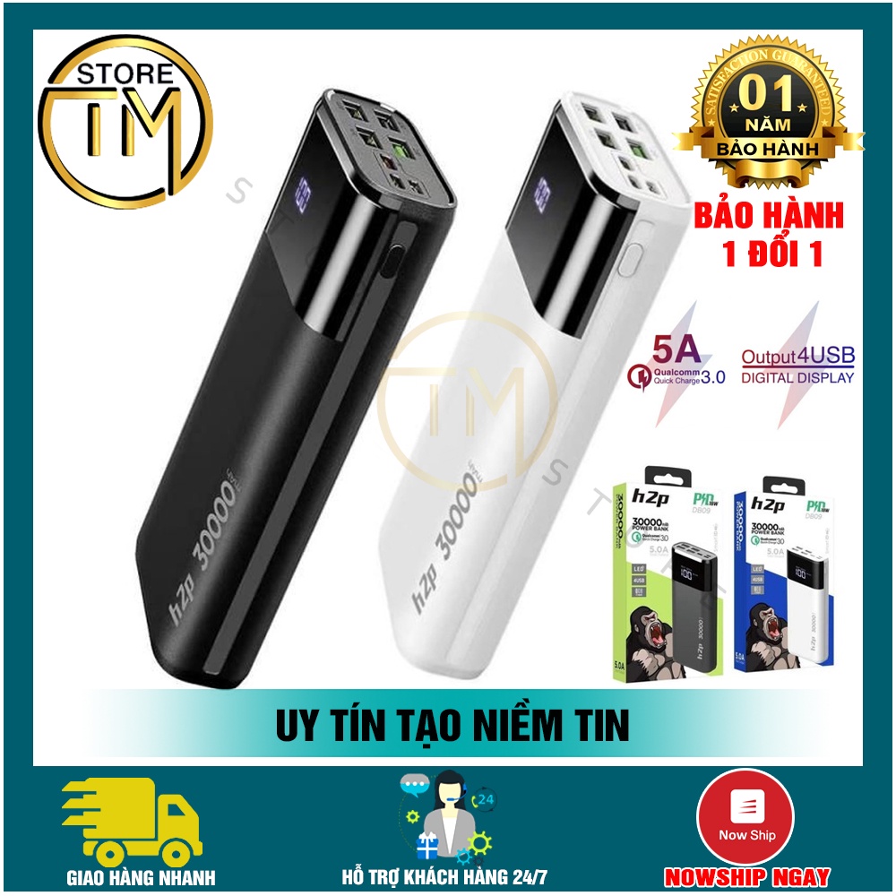 Sạc Dự Phòng Hoco Sạc Nhanh 18W DB09- 30000mAh 🔥FREESHIP🔥 Sạc Cùng Lúc 4 Thiết Bị - BẢO HÀNH CHÍNH HÃNG