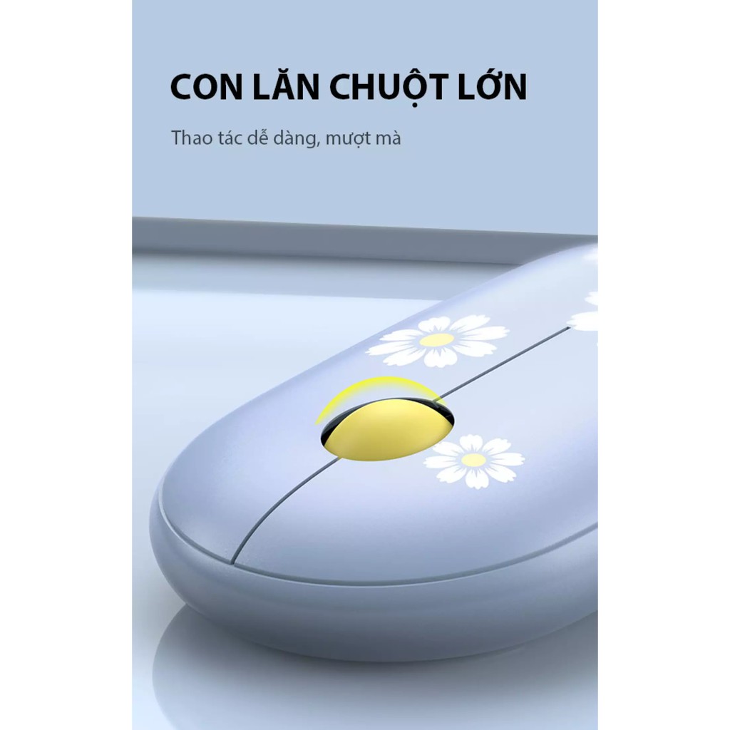 [Kèm Pin]Chuột Tĩnh Âm Không Dây ROBOT M230 - Họa Tiết Hoạt Hình - Độ Phân Giải 1600 DPi - BH 12 Tháng-CHÍNH HÃNG