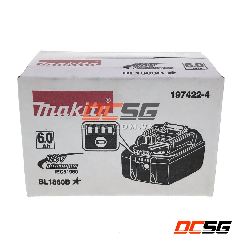 Pin 18V Lithium-ion 6.0Ah BL1860B Makita 197422-4 | DCSG