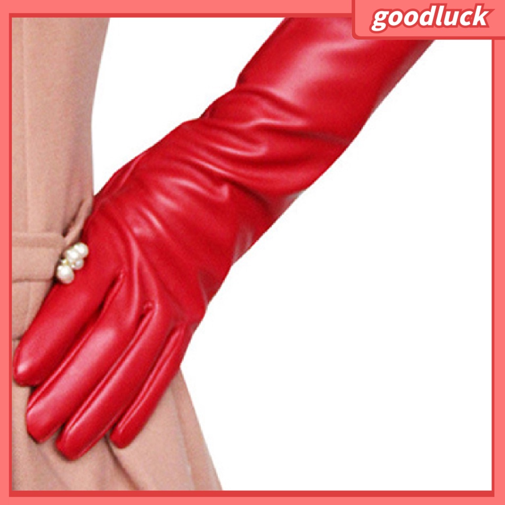 Găng tay da màu trơn cho nữ