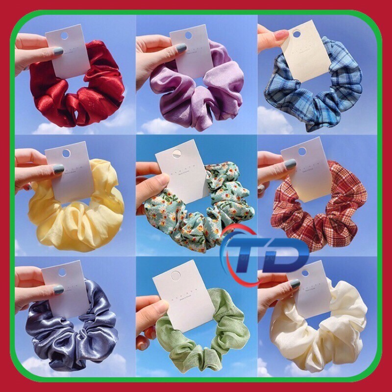 ❤️Buộc tóc phong cách Hàn Quốc Scunchies màu sắc tươi tắn cho nữ