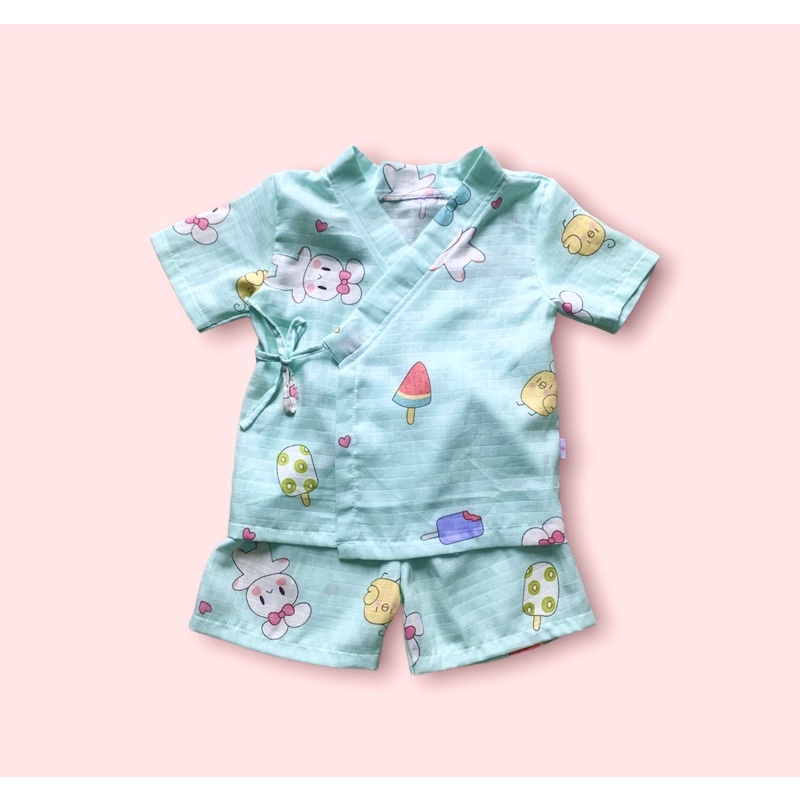 Yukata bộ ngắn cho bé chất Xô Nhật