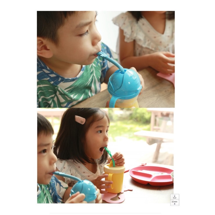 Ống hút silicone Eeeek nội địa Hàn cho bé hình ngộ nghĩnh
