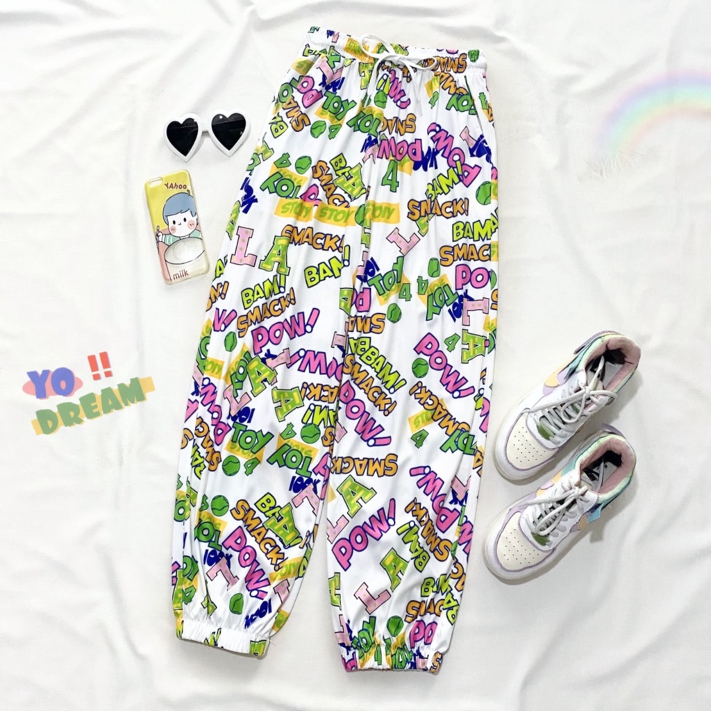 Quần dài hoạt hình jogger cartoon cute bông tím marvel iron man unisex cryaotic10