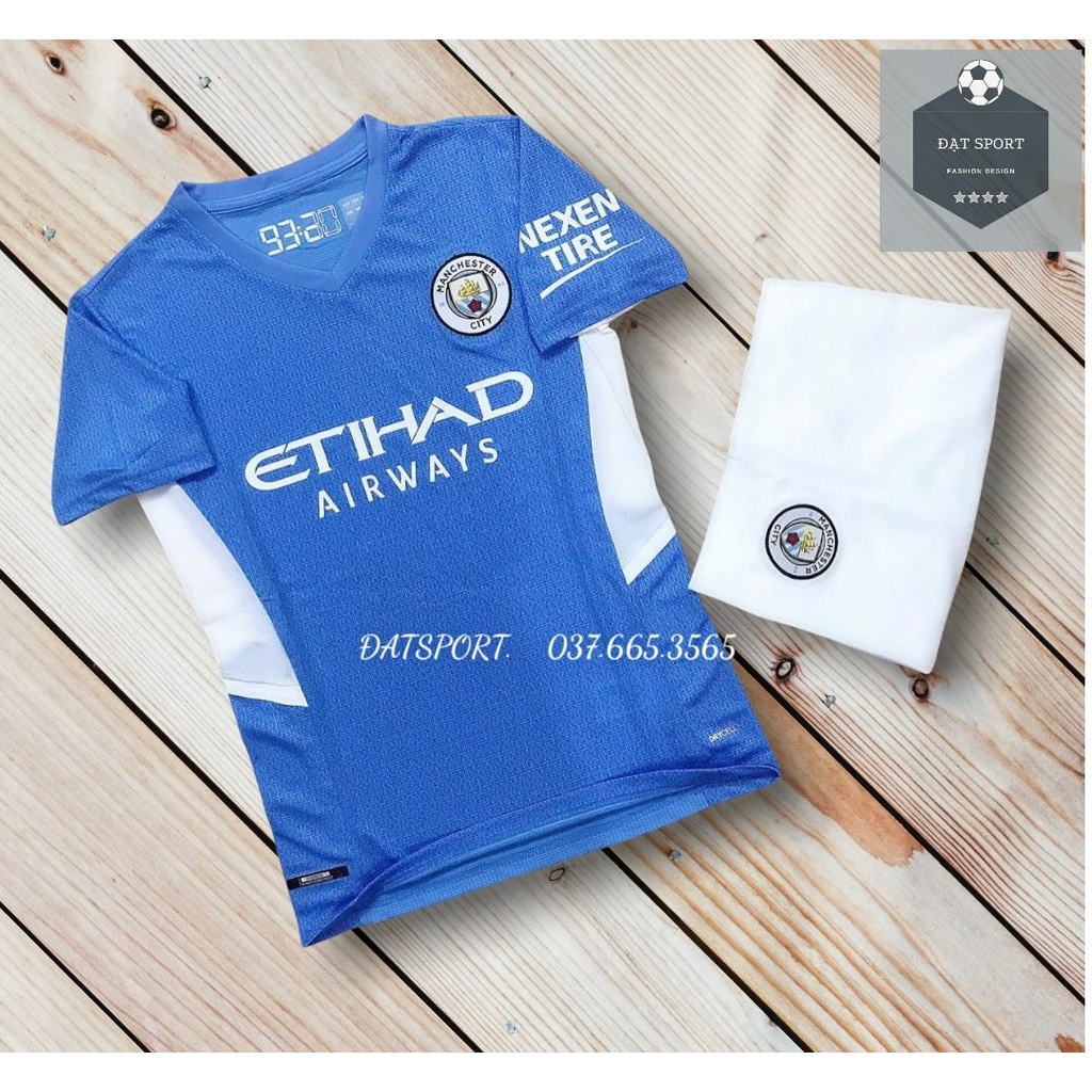 Quần áo bóng đá Mancity 🔥FREESHIP🔥 Bộ Áo Đấu CLB Manchester City. Hàng Gai Thái Cao Cấp - Thoáng Mát Cam Kết 100% Y Hình