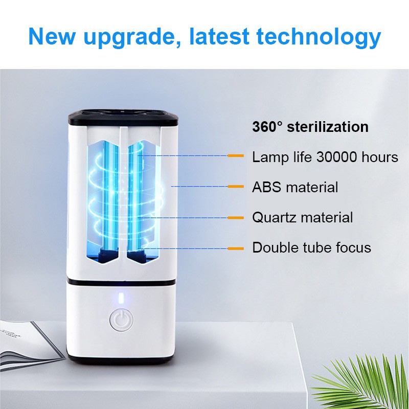 Đèn Uv Ozone Khử Trùng Zw17 Hai Cổng Usb 99.9% Tiện Dụng Cho Gia Đình