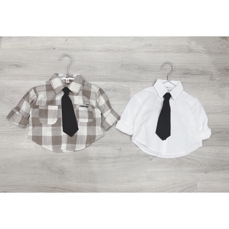 Áo sơmi bé trai kèm cavat