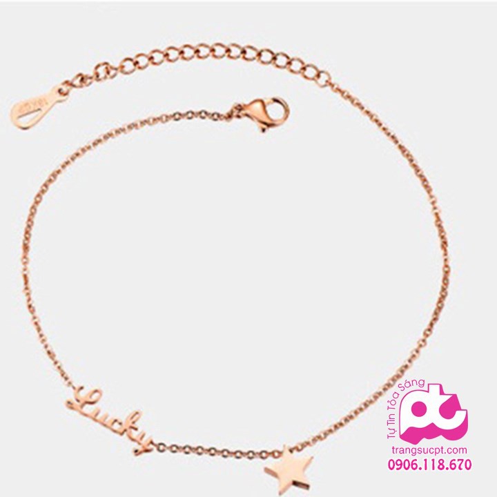 Lắc chân titan nữ cao cấp bảo hành không đen - SY_LC_30