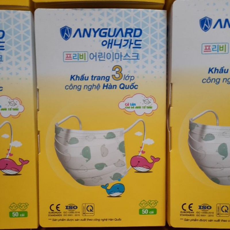 Khẩu trang trẻ em hộp 50 cái Anyguard