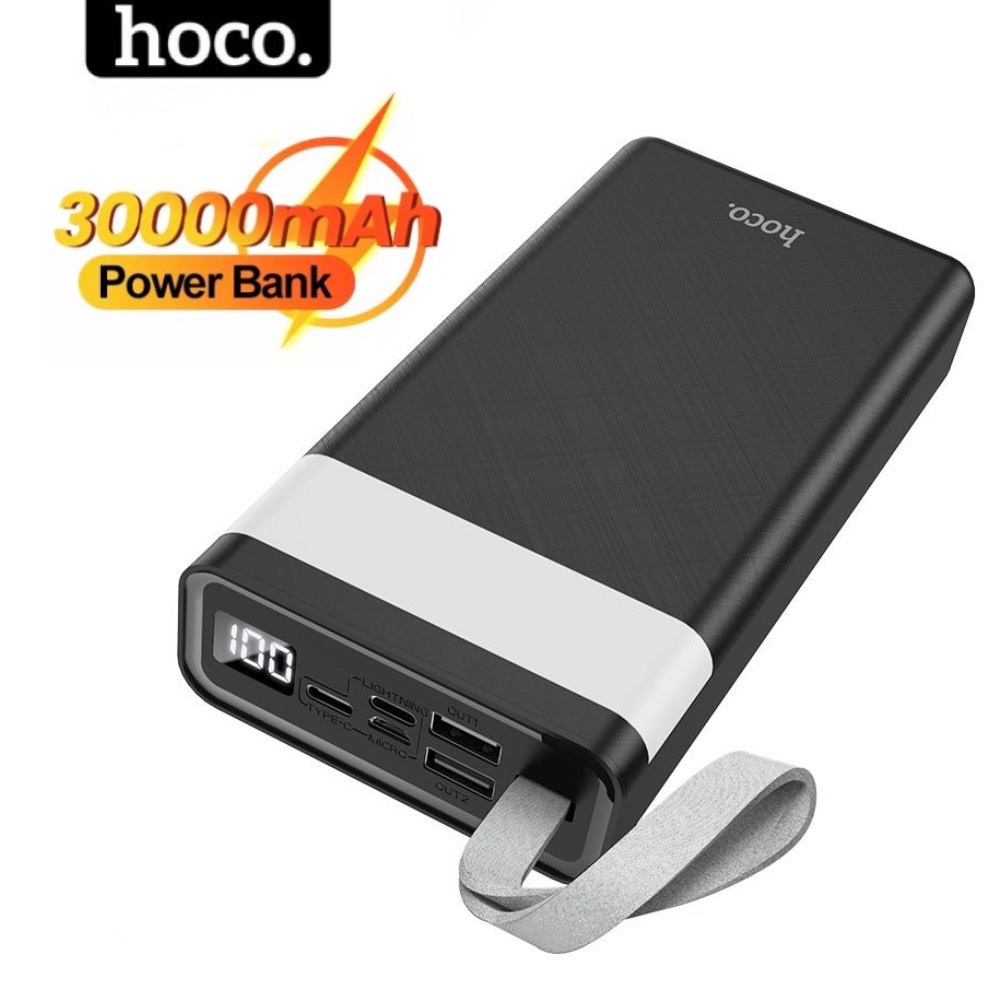 Sạc dự phòng 30000mah chính hãng HOCO 3 cổng vào 2 cổng ra - hocomall