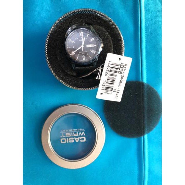 Đồng hồ kim nam dây da cao cấp Casio MTP 1384BUL-1AVDF