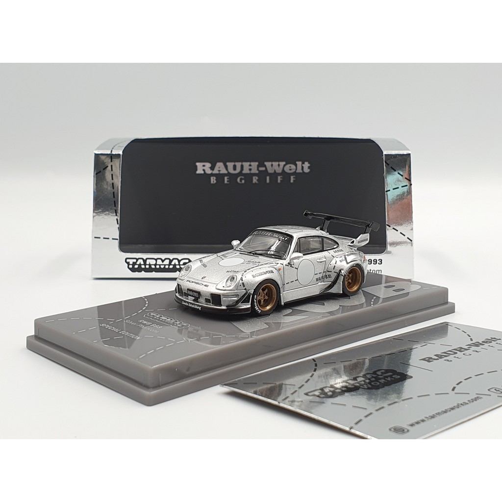 Xe Mô Hình Porsche RWB 993 Special Edition Tỉ lệ 1:64 Hãng sản xuất Tarmac Works ( Bạc )