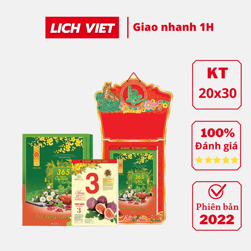 Lịch Bloc Siêu Đại An Hảo 365 Cây Thuốc Và Sức Khỏe KT 20x30