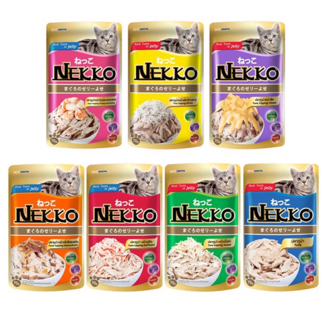 (Bình tân)(Hada petshop) Pate Nekko cho mèo đủ vị gói 70g