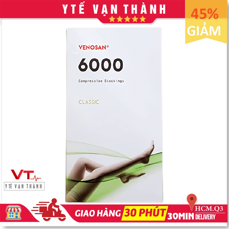 ✅ Vớ Suy Giãn Tĩnh Mạch (Tất Y Khoa): Venosan 6000 (Đùi/ Gối/ Hông) (Chính hãng Thụy Sĩ) - VT0446