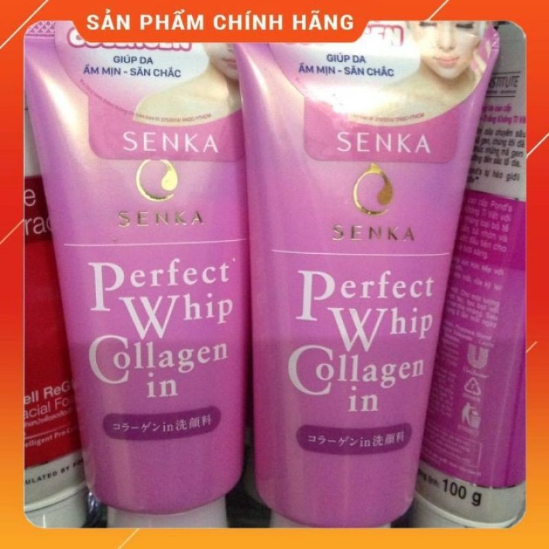 [HOT SIÊU RẺ]Sửa Rửa Mặt Tạo Bọt Ẩm Mịn, Săn Chắc Da Senka Perfect Whip Collagen In 120g