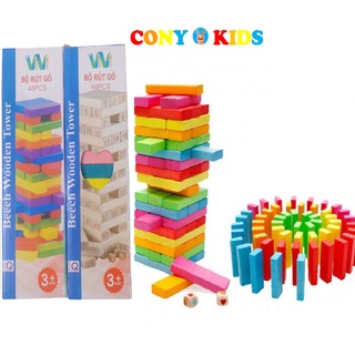 Bộ rút gỗ sắc màu 48 thanh Vivitoys hàng Việt Nam chất lượng cao