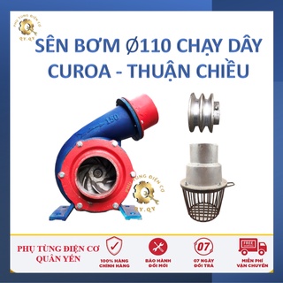 Bộ sên bơm nước hệ tát đường kính ống hút 110 nguyên bộ hoàn chỉnh chạy dây curoa