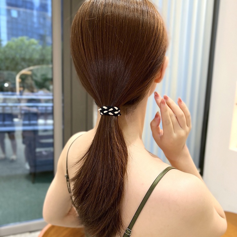Dây Buộc Tóc Cao Su Dày Co Giãn Không Đau Hình Cà Phê Sữa Phong Cách Hàn Quốc