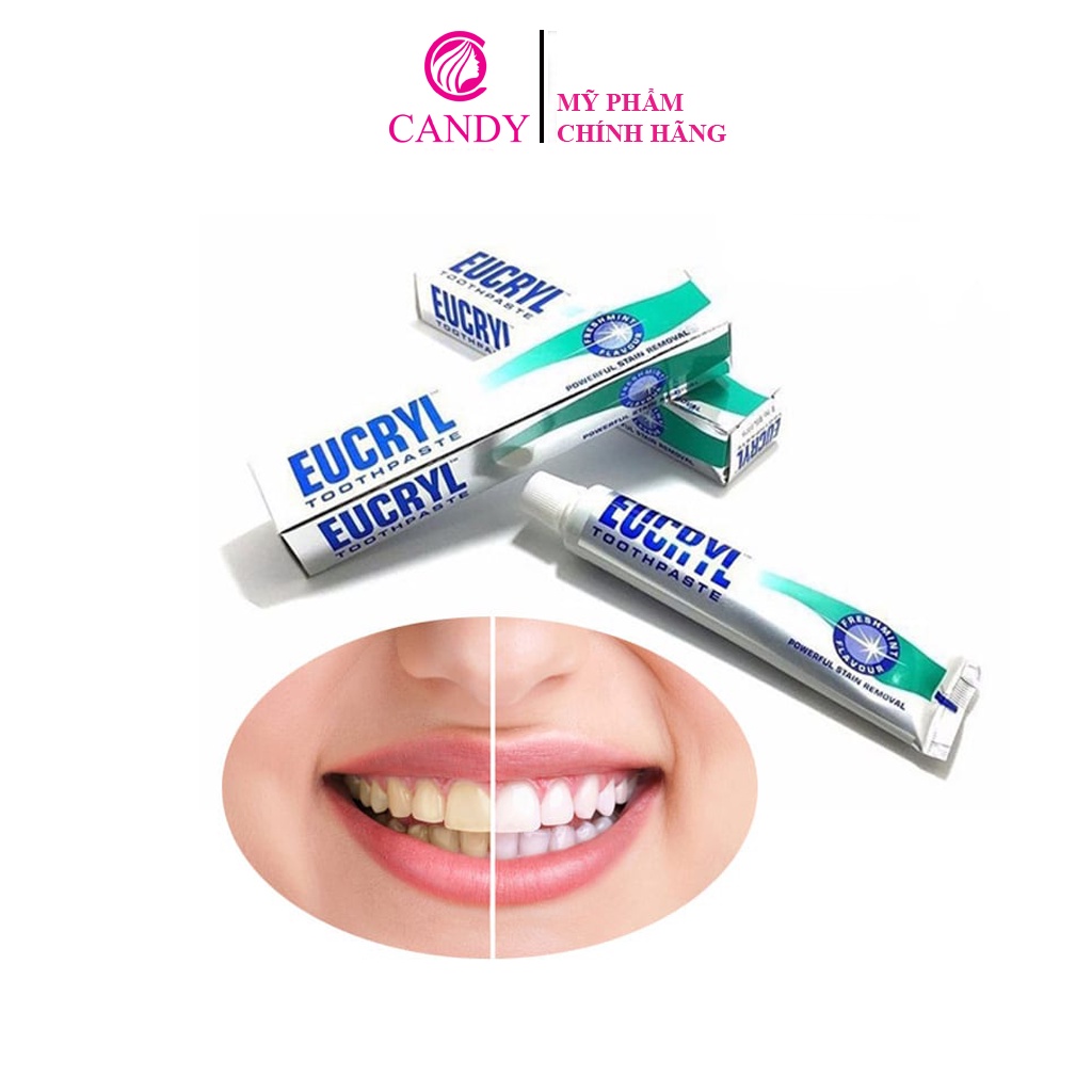 Kem Đánh Răng EUCRYL Làm Trắng Răng Hương Bạc Hà 50g