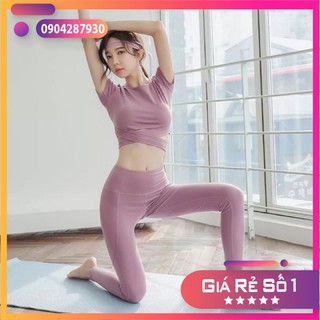 Bộ quần áo tập GYM - YOGA cao cấp quai ôm bụng sang chảnh - Áo Croptop, Quần dài chuyên dụng tập YOGA tôn dáng tuyệt đối