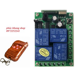 Freeship - Bộ điều khiển thiết bị từ xa RF 315Mhz 12VDC 4 kênh kèm remote