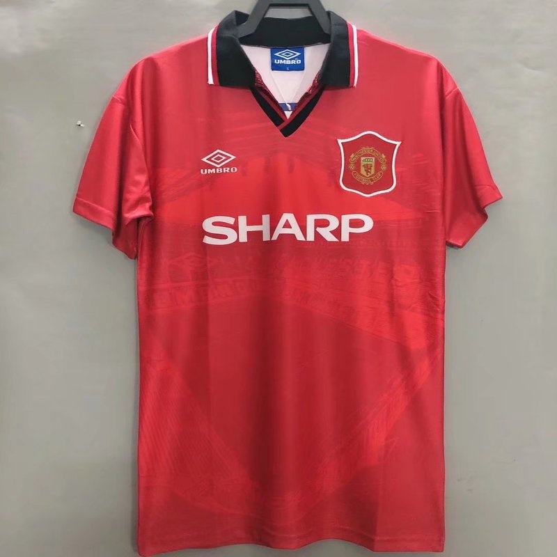 Áo Thun Đá Banh Tay Ngắn Kiểu Retro Manchester Cá Tính 94-96