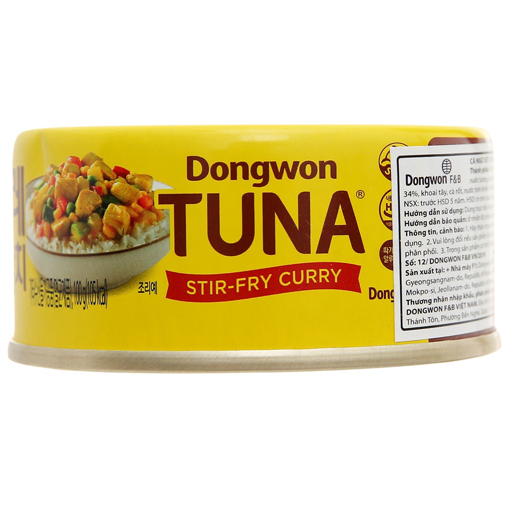 Cá ngừ sốt cà ri Dongwon lon 100g