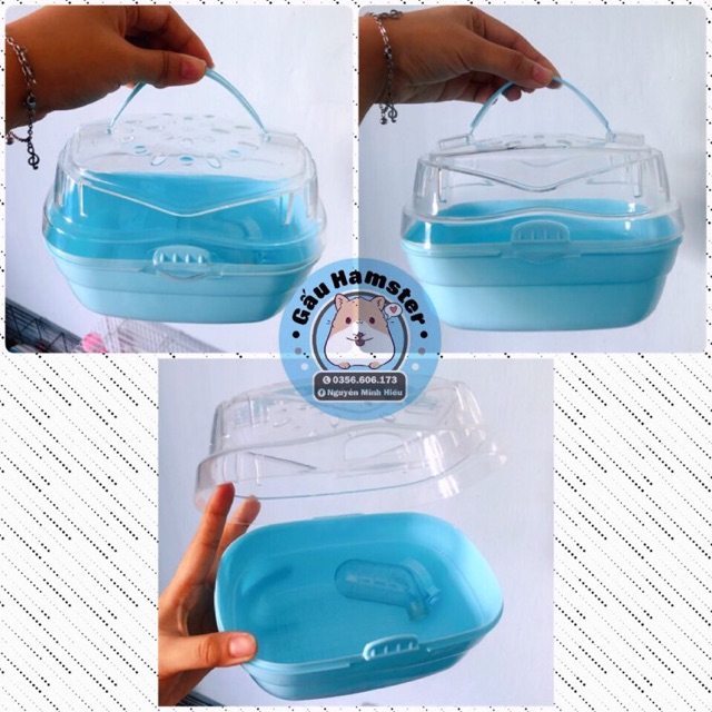 Lồng xách tay mini kèm bình nước cho hamster
