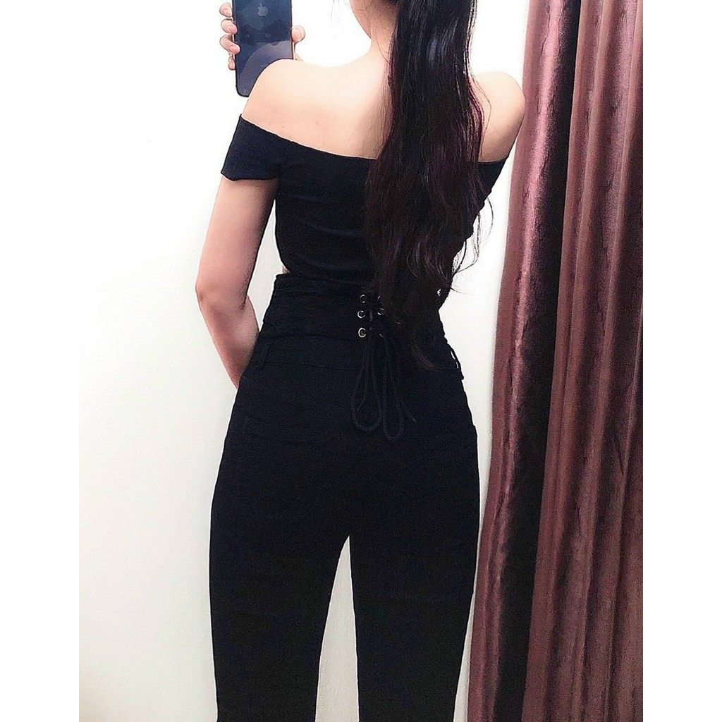 Quần jean nữ cạp cao co giãn form dáng ôm | BigBuy360 - bigbuy360.vn