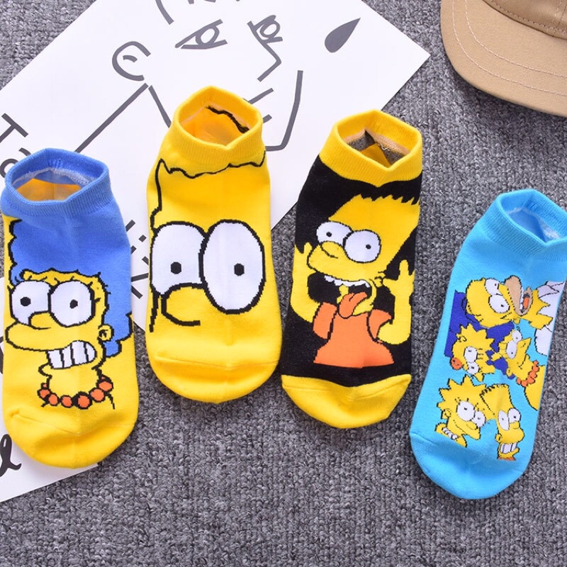 Tất nam simpsons cute, dưới mắt cá chân, giá rẻ