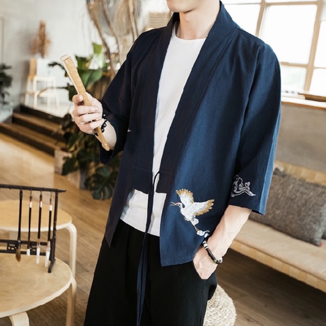 Áo Khoác Nam Kimono thời trang